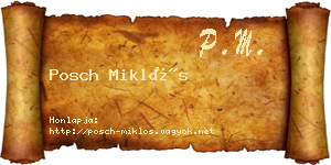 Posch Miklós névjegykártya