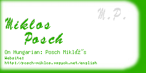 miklos posch business card